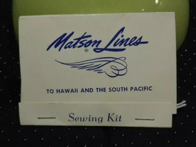 Vtg. 1950s Matson Cruise Lines To Hawaii & the South Pacific Unused Sewing Kit