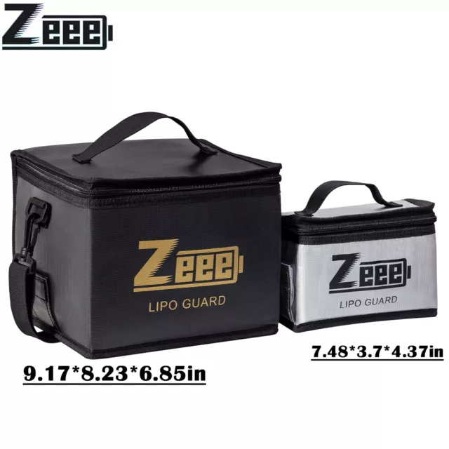 2X Zeee Lipo Akku Tasche Safe Bag Feuerfeste Explosionsgeschützte Batterie Bag