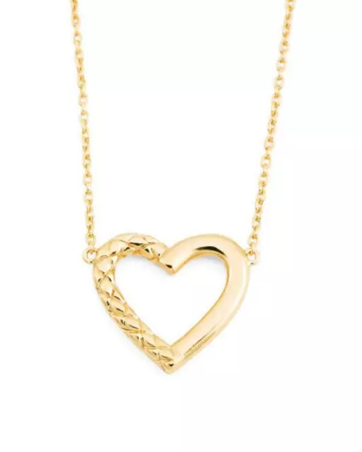 NEW Authentic JUDITH RIPKA 14K Gold 925 StSilver Heart Braided Pendant Necklace