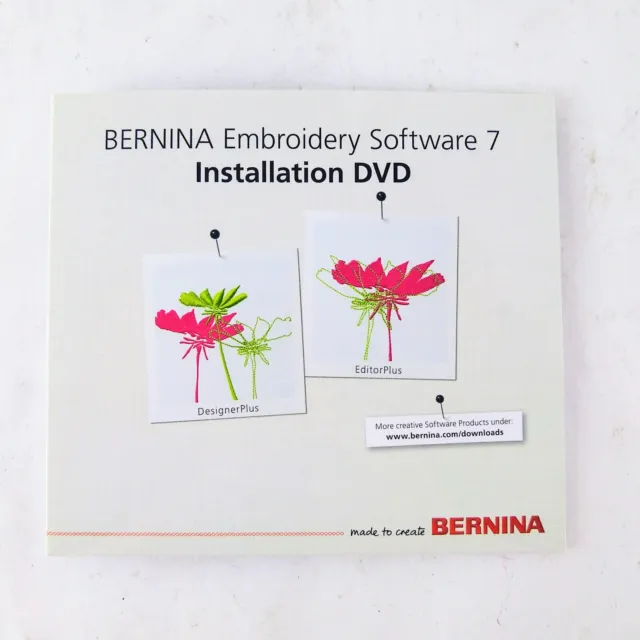 SIN DONGLE Bernina Bordado Software 7 V7 Instalación DVD CD Repuesto 7.0