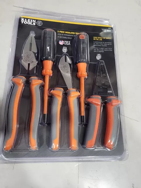 Klein 5 piece insulated tool kit. New unopened. 1000 volt rated