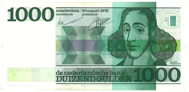 Netherlands 1000 Gulden 1972 XF