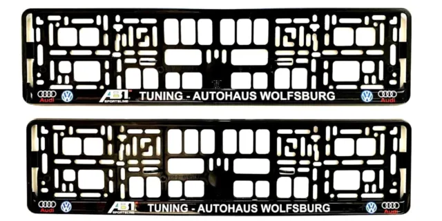 2  Number plate frame surround holder Gel Direct Doming fit any ABT VW AUTOHAUS