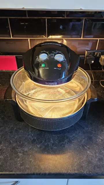 TOWER T14001 HEALTH Halogen Low Fat Air Fryer with Removable Glass Bowl 21.24 PicClick UK