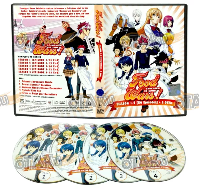 Dvd Anime Food Wars Shokugeki No Soma Season 1- 5 Vol. 1-86 END ENG DUB  Version