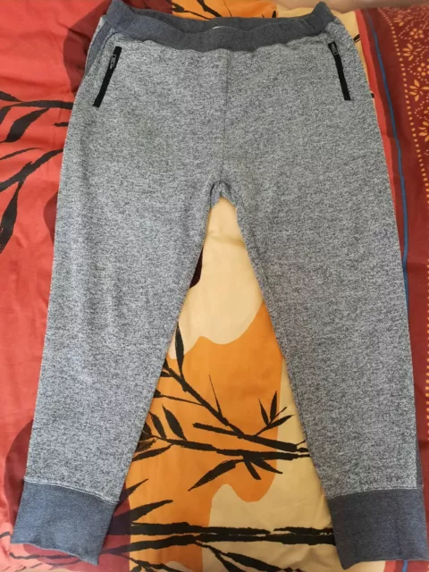 PANTALON HOMEWEAR FEMME gris chin coton m lang 2 poches zipp es