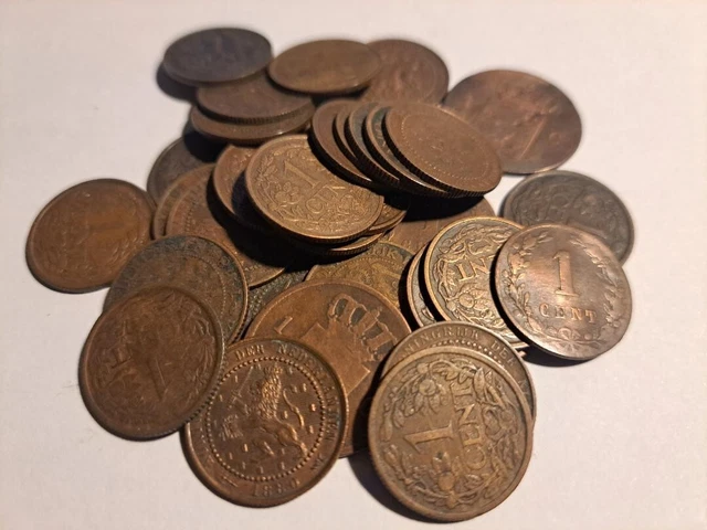 PAYS BAS lot de 33 monnaies 1 cent ( 694 ) E PAYS BAS lot de 33 monnaies 1 cent ( 694 ) E
