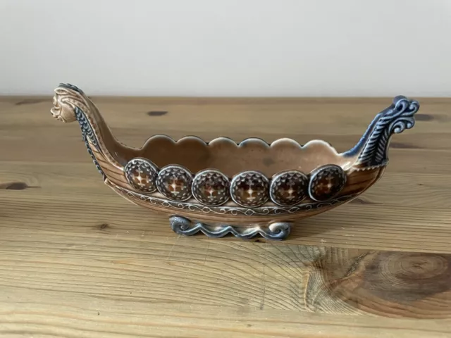 Vintage Wade Porcelain, Viking Longboat Dragon Ship Boat, Dish Trinket Ornament