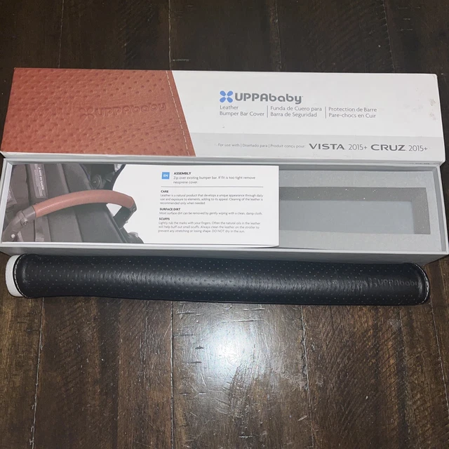 Uppababy Leather Bumper Bar Cover In Black - Vista 2015+ Cruz 2015+