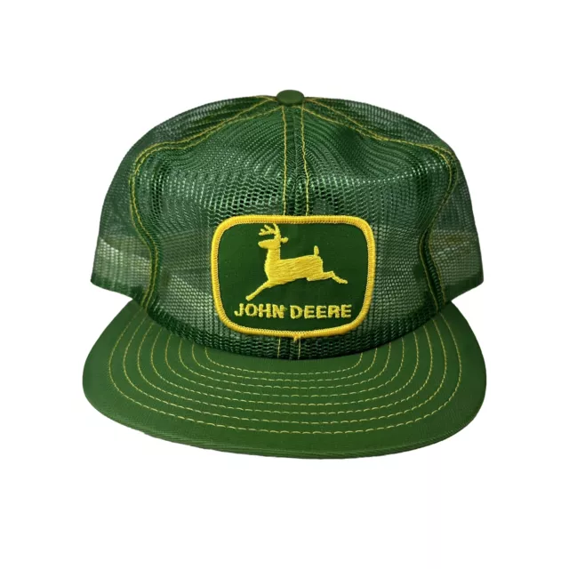 NOS Vintage John Deere All Mesh Snapback Trucker Hat Farm Cap, Louisville Mfg Co