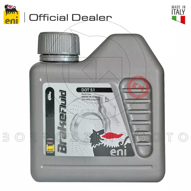 DOT5.1 per AUTO/MOTO 250ml OLIO FRENI ENI BRAKE FLUID 100% SINTETICO UNIVERSALE