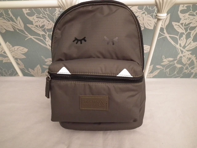 Jem + Bea kids eco Backpack in Khaki BNWT