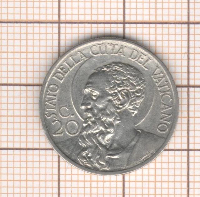 Vaticano 20 Centesimi 1937