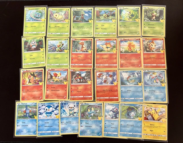McDonalds Pokemon | 25 Jahre Jubiläum | Alle Non Holo Karten | Komplett Set | DE