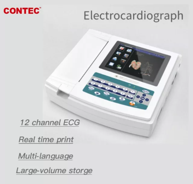 Touch Screen 12 Channel ECG EKG Machine Electrocardiograph Software Cardiac exam