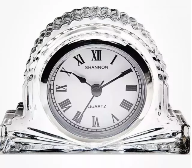 Godinger Shannon Crystal Mantle Clock Quartz Designs of Ireland New In Box.
