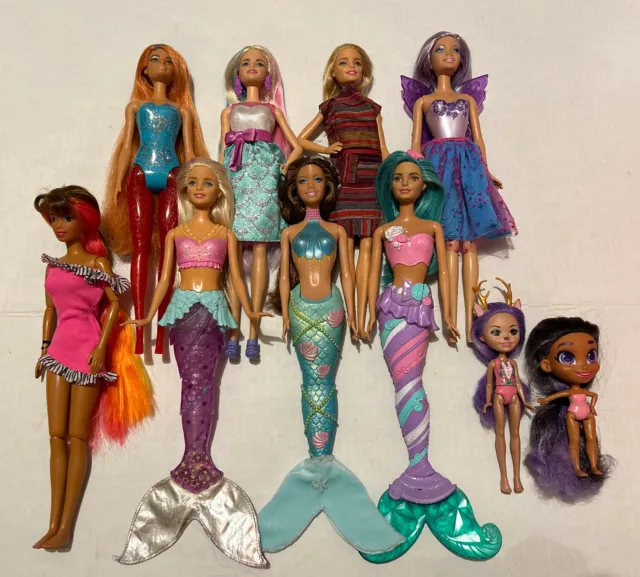 Barbie Fairytopia doll lot - enchantimals, fairy, hula hair, mermaid, OOAK TLC