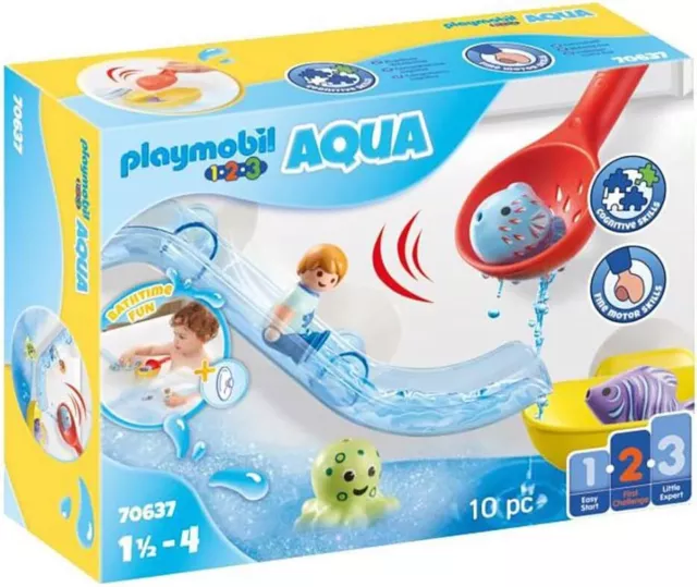 PLAYMOBIL 1.2.3 Aqua 70637 Fangspaß Meerestierchen Badewannenspielzeug Kleinkind