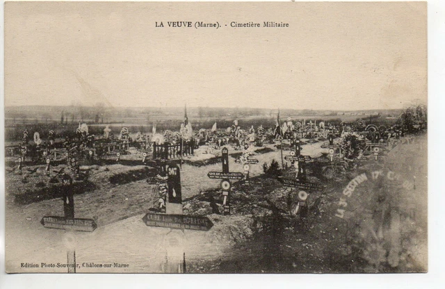 THE WIDOW - Marne - CPA 51 - the military cemetery