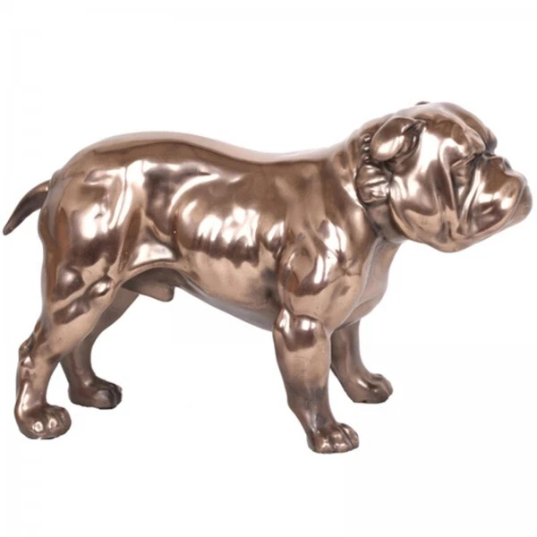 Statue en résine chien bouledogue anglais multicolore - Vidal - 31 cm