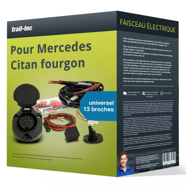 Faisceau universel 13 broches pour MERCEDES Citan fourgon, type W420 trail-tec