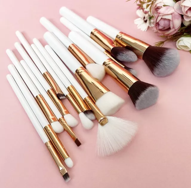 10pc Foundation Make Up Brushes Set Tools Foundation Eyeshadow Makeup Brush UK