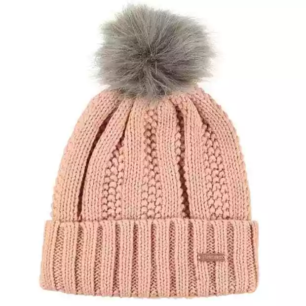 FIRETRAP Beanie Snow Beanie Junior Ragazze Bambini Pile Taglia Unica Lavorata a Maglia Rosa R711