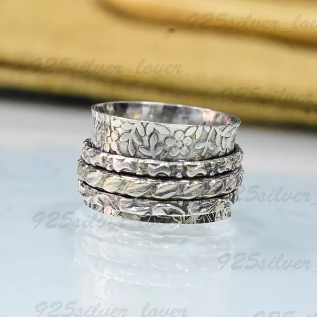 Gorgeous Spinner Ring 925 Sterling Silver Handmade Anniversary Gift Ring VV-320