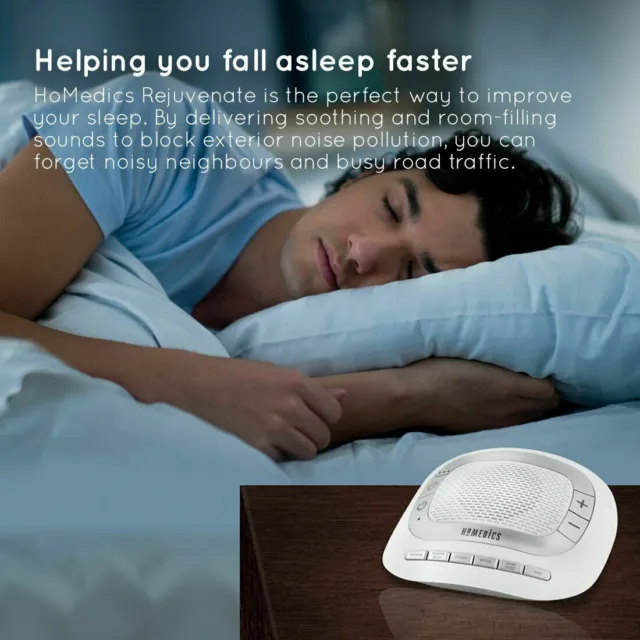HoMedics SoundSpa Rejuvenate Soothing Sounds Auto-off White Noise Help Sleep Aid 3