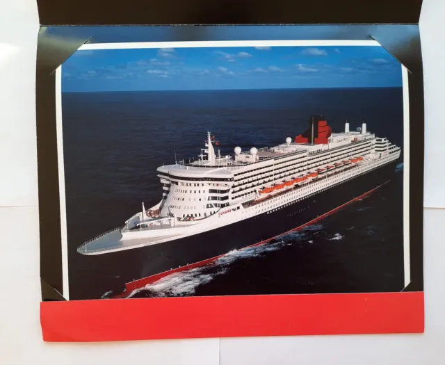 Queen Mary 2 QM2 Cunard Cruise Ship Photograph Genuine Souvenir 8"x10" 2005