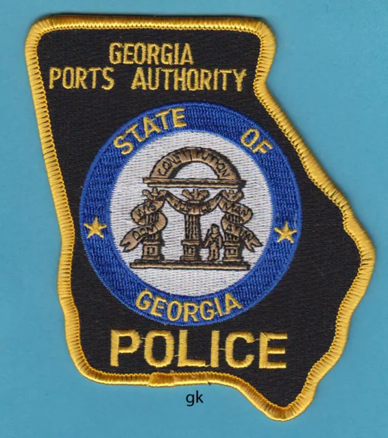 GEORGIA STATE PORTS AUTHORITY POLICE SHOULDER PATCH  State Shape.