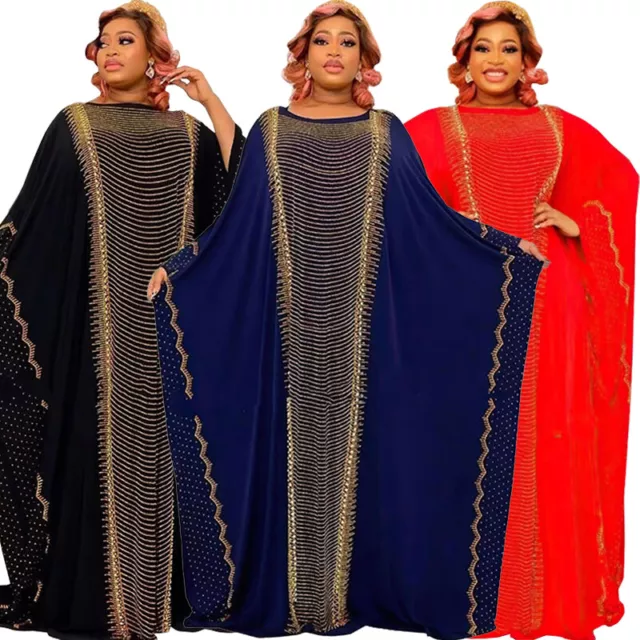 Maxi abito donna musulmana Dubai Abaya africano dashiki marocchino caftano abito jilbab