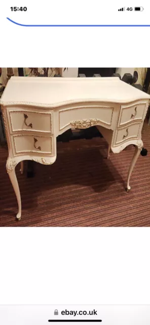 Vintage French Louis style dressing table,Mirror and stool