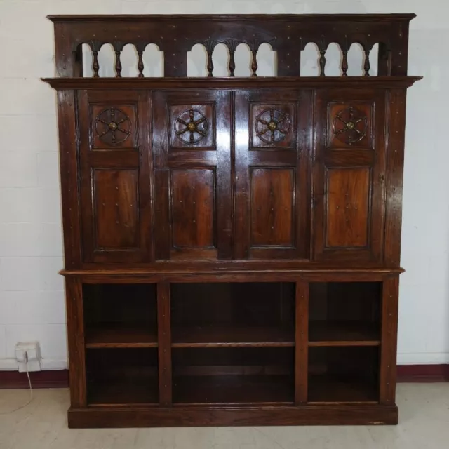 grande libreria stile bretone epoca primi '800 in rovere massello PERFETTA