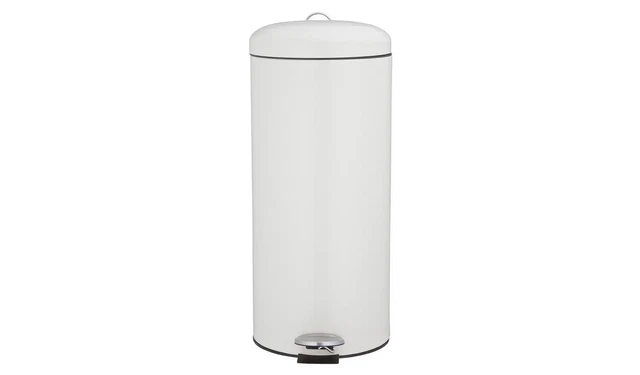 Papedal redondo 30 L caja de residuos torre cubo de basura caja de residuos en crema mate