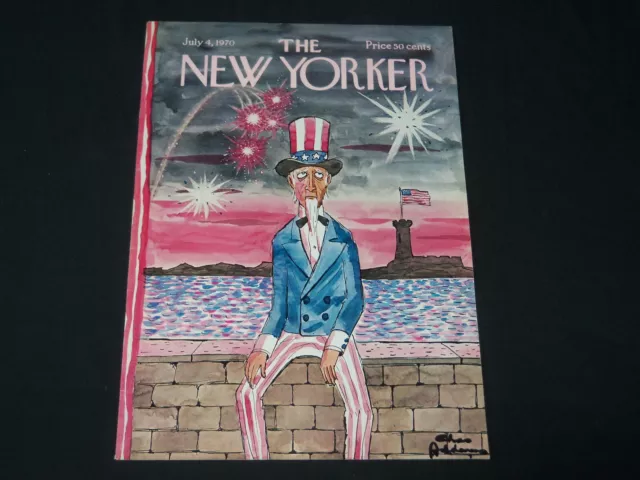 1970 July 4 New Yorker Magazine Front Cover Only - Uncle Sam Art Deco