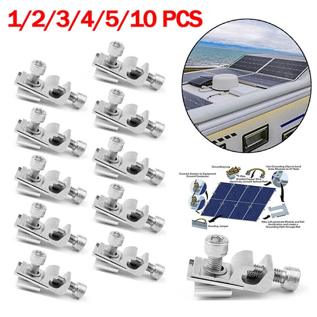 SOLAR PANEL RAIL Earthing Grounding lugs Ground for Solar Panel ...
