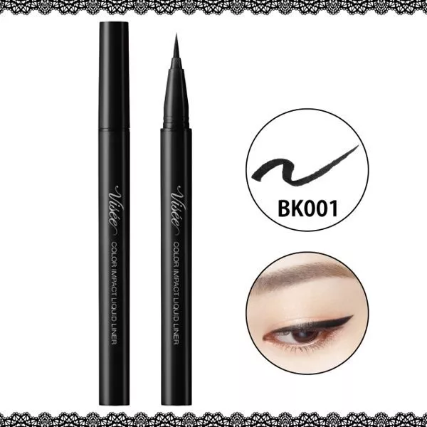 [ Kose Visee ] Couleur Impact Eyeliner Liquide Intense Noir BK-001 0.4g Japon