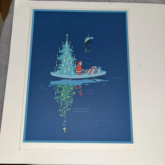 1967 MENU CRUISE SHIP SS Nieuw Amsterdam Holland America Line Christmas