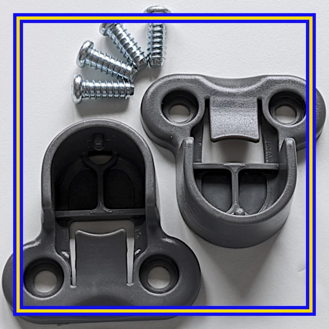 130627 X 2 ORIGINAL IKEA PAX Wardrobe Brackets Clips for Rail GREY with