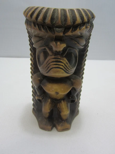 box#27 Vintage Tiki Ceramic Coin bank 5 1/2" box#27 Vintage Tiki Ceramic Coin bank 5 1/2"