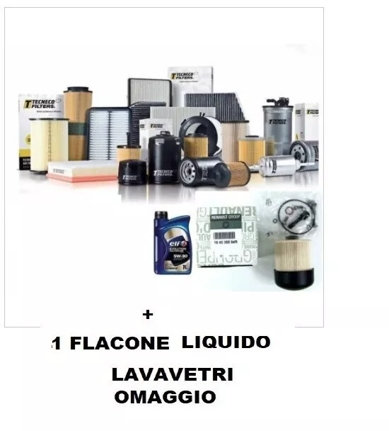 Kit Tagliando 4 Filtri + 5 Lt Elf 5W30 Dacia Duster 2 1.5 Dci 109Cv 110Cv