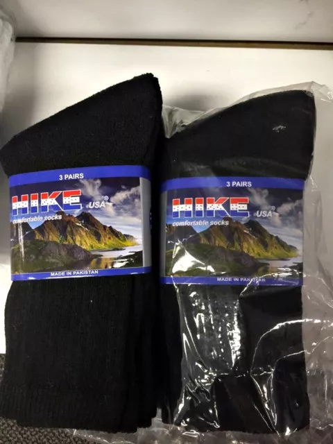 Bulk Lot of 300 Pairs Mens Black Crew Socks size 9-11