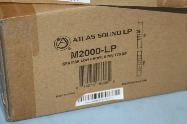 Atlas Sound | M2000-LP | Dual 2"x4" Low-Profile 70V Sound Masking Speaker.