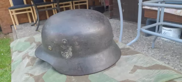 Stahlhelm Wehrmacht EF.68. ORIGINAL LAKIRUNG  WW2 WK2