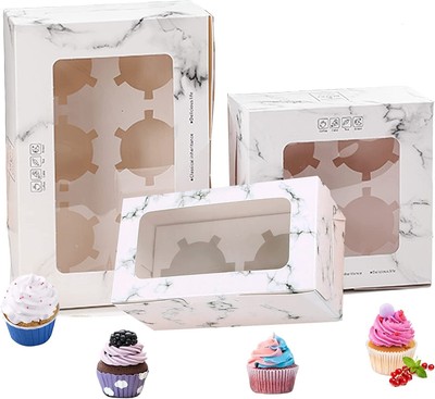 15 x 4 scatole per torte con finestra e inserti 