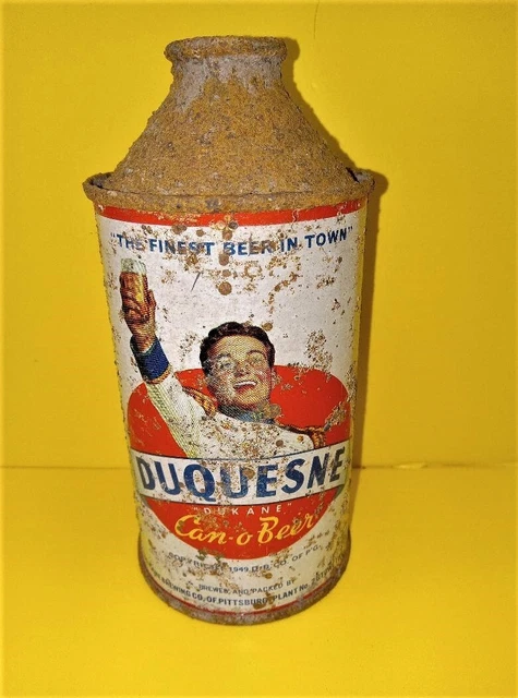 Off grade Duquesne Can-O-Beer PA Cone Top  Beer Can.