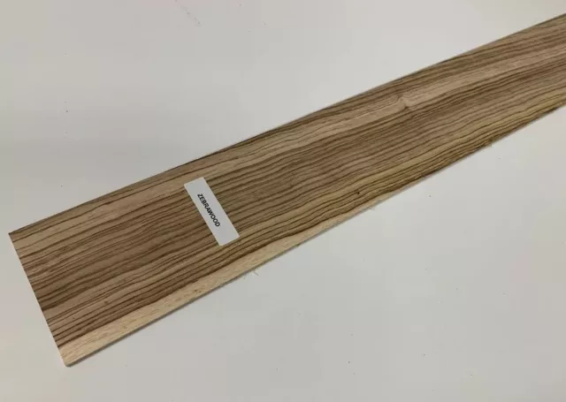 Pack of 3, Zebrawood Thin Dimensional Lumber Boards Wood Blanks 3/4" x 3" x 18"