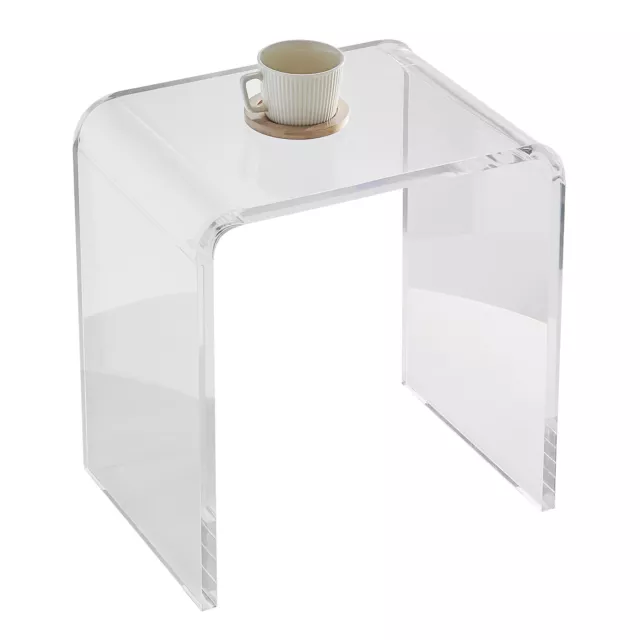 VEVOR Table d'Appoint Bout de Canapé en Acrylique Table Basse en Forme de C