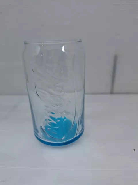 Mcdonald's Bicchiere Lattina Coca Cola Fondo Blu  Verre Glass Luminarc